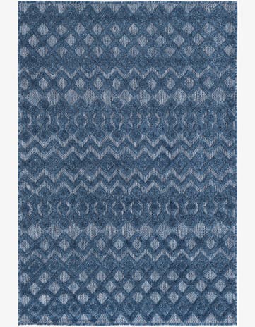4' x 6' Easy-Clean Trellis Textured Indoor / Outdoor Rug