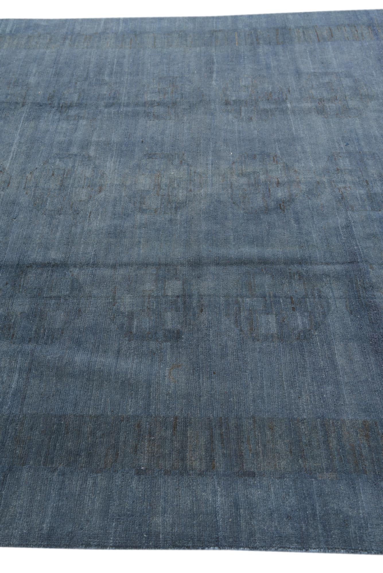 6' 6 x 9' 7 Hand Knotted Over-Dyed Ziegler Rug
