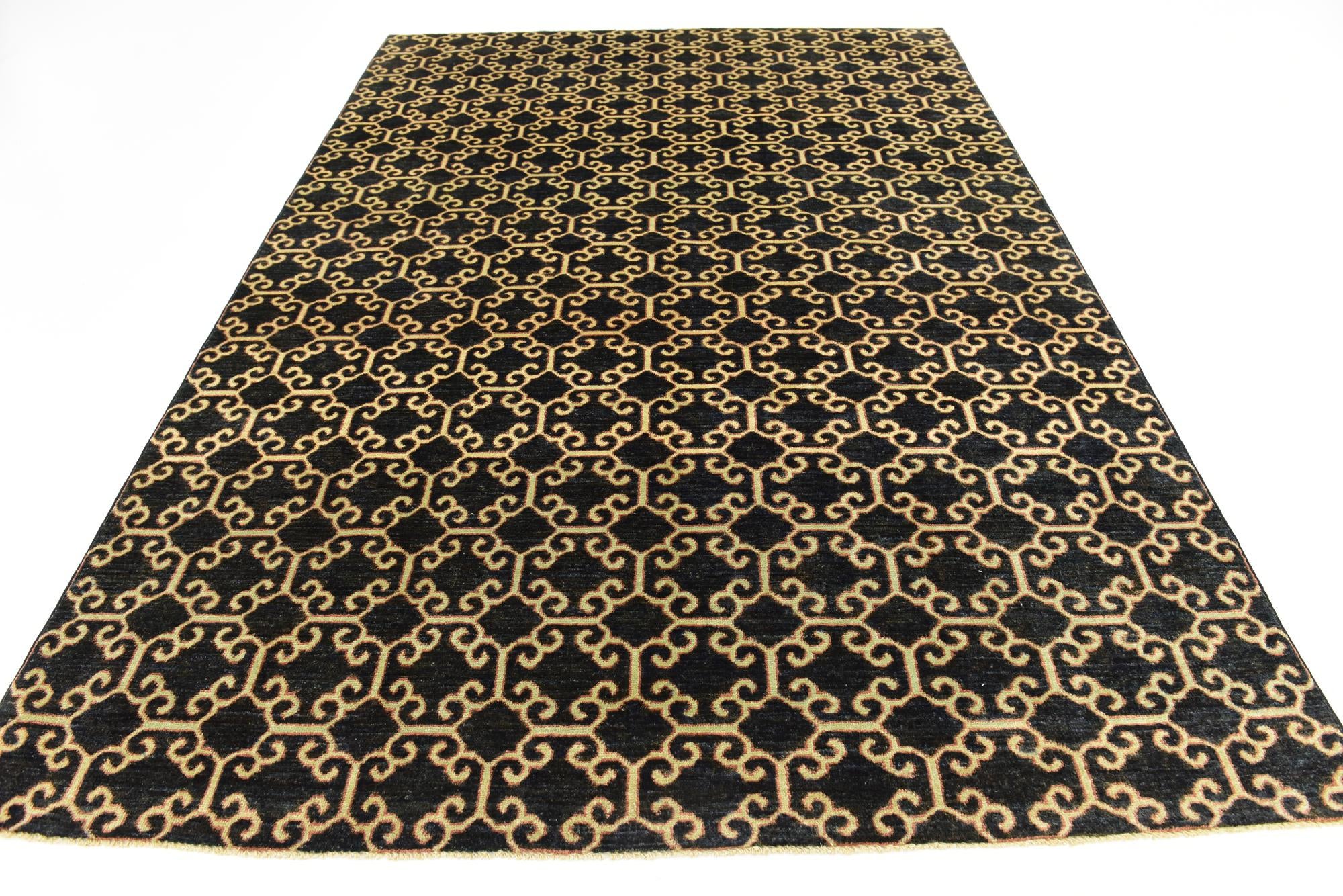 6' 6 x 9' 3 Hand Knotted Peshawar Ziegler Rug