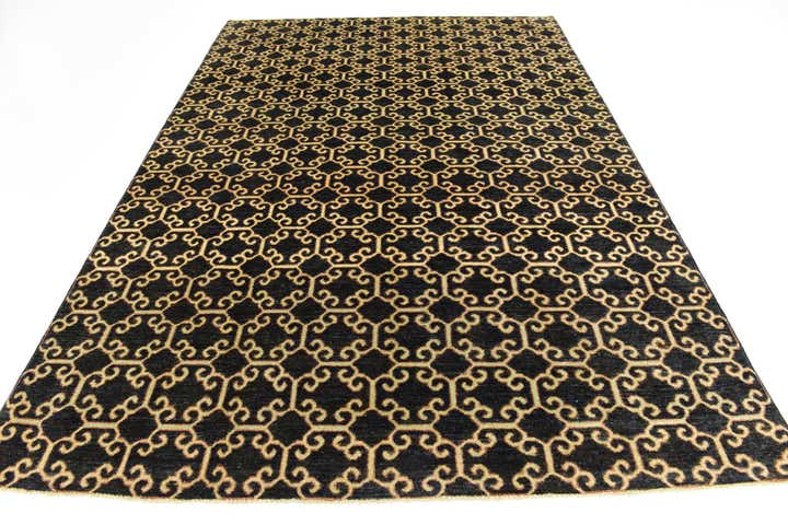 6' 6 x 9' 3 Hand Knotted Peshawar Ziegler Rug