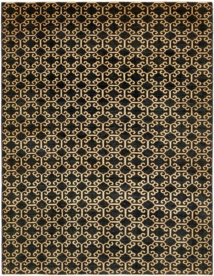 Detail image of 6' 6 x 9' 3 Hand Knotted Peshawar Ziegler Rug