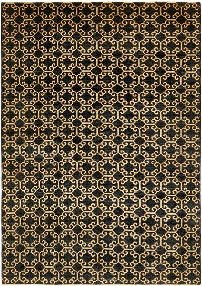 Detail image of 6' 6 x 9' 3 Hand Knotted Peshawar Ziegler Rug