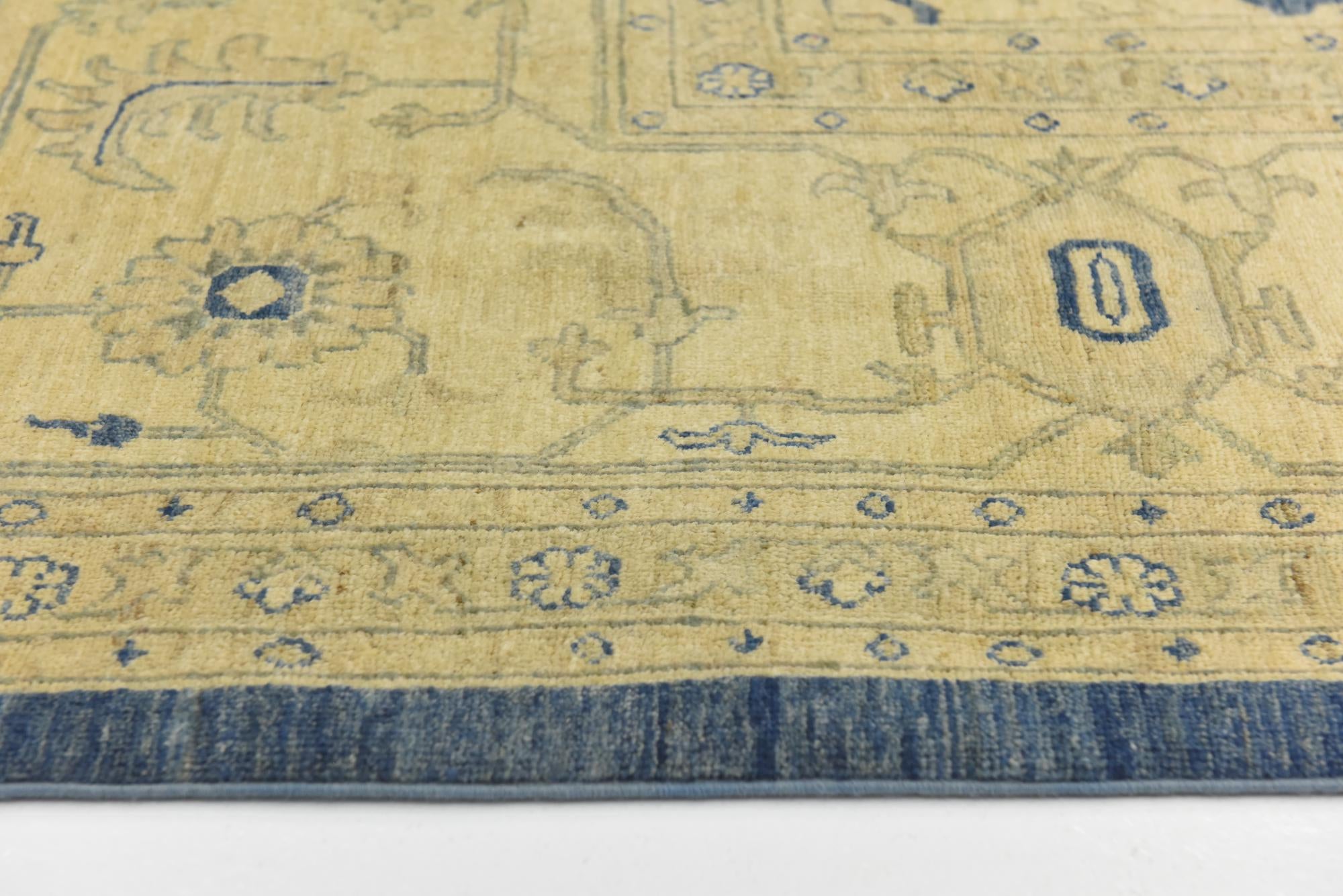 9' 9 x 13' 6 Hand Knotted Peshawar Ziegler Rug