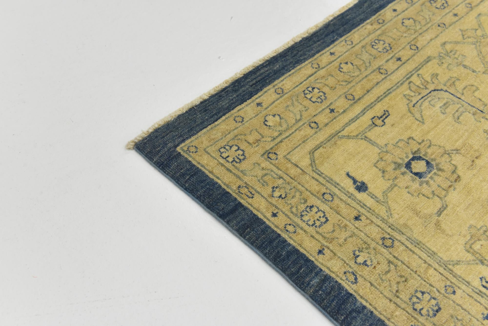 9' 9 x 13' 6 Hand Knotted Peshawar Ziegler Rug