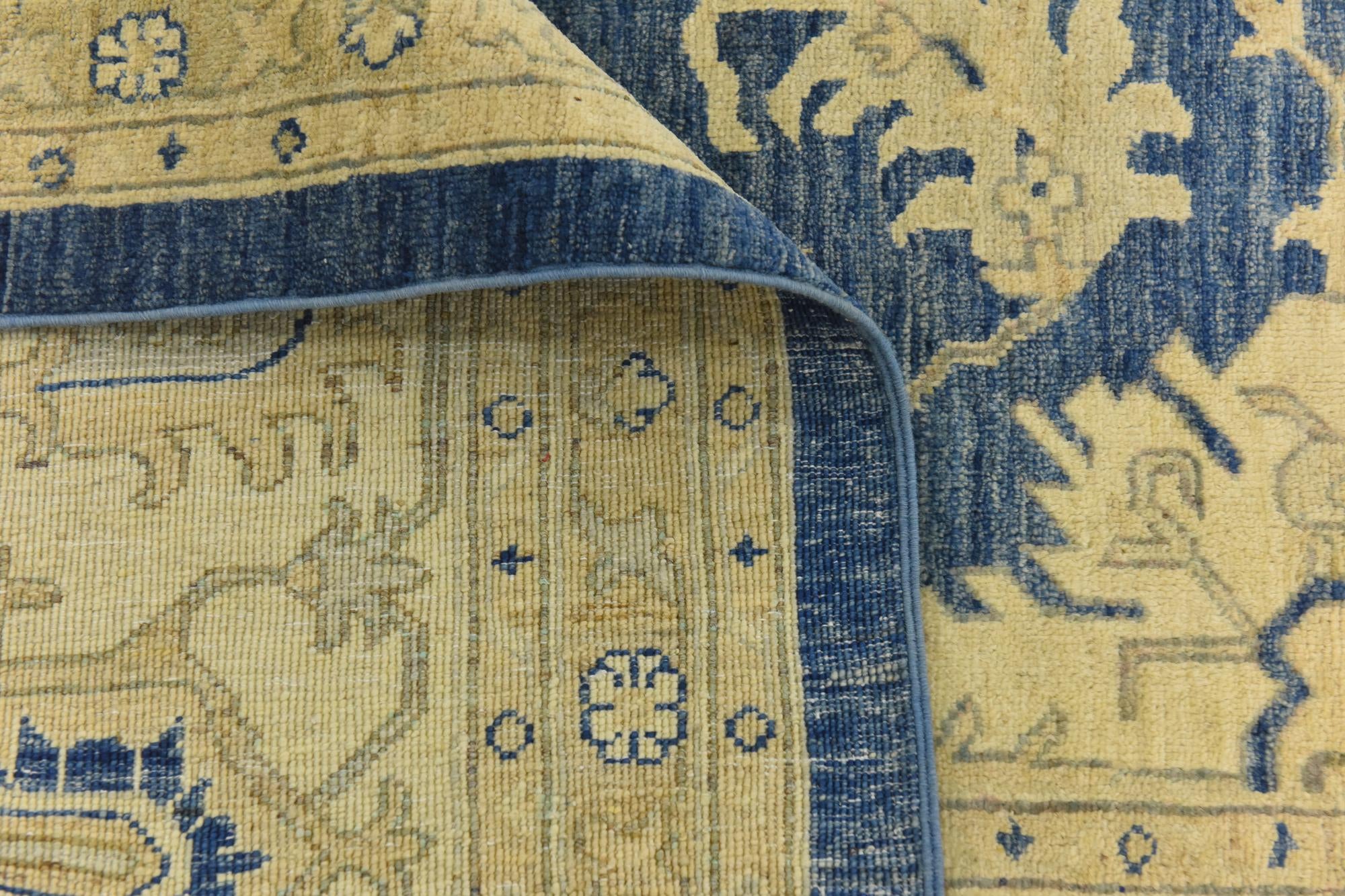 9' 9 x 13' 6 Hand Knotted Peshawar Ziegler Rug