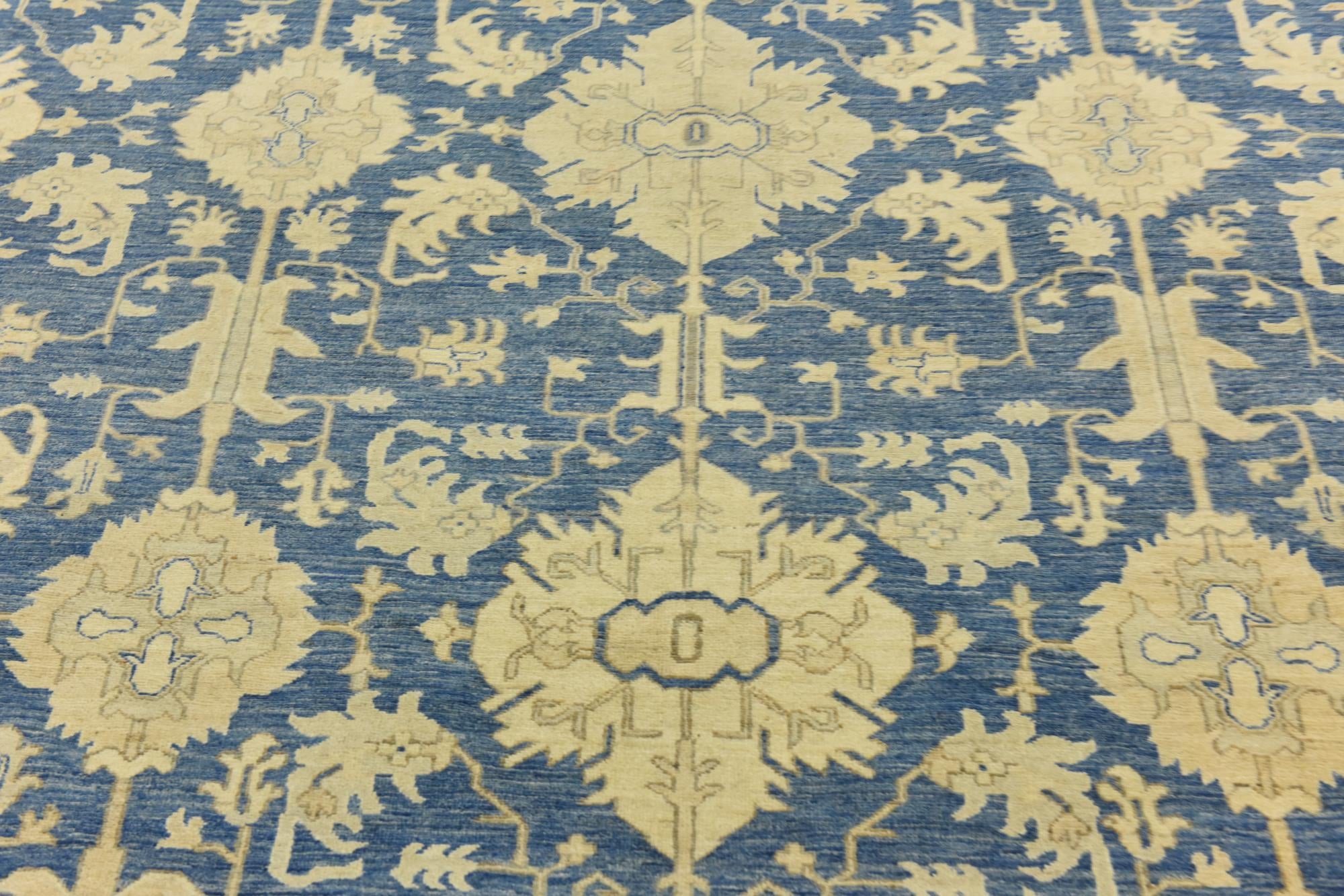 9' 9 x 13' 6 Hand Knotted Peshawar Ziegler Rug