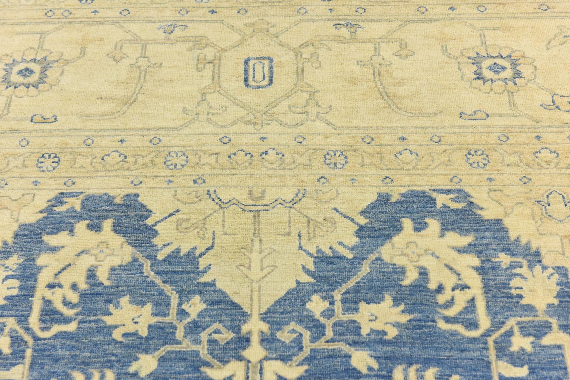 9' 9 x 13' 6 Hand Knotted Peshawar Ziegler Rug