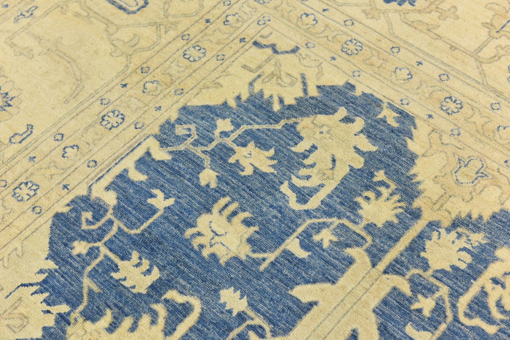 9' 9 x 13' 6 Hand Knotted Peshawar Ziegler Rug