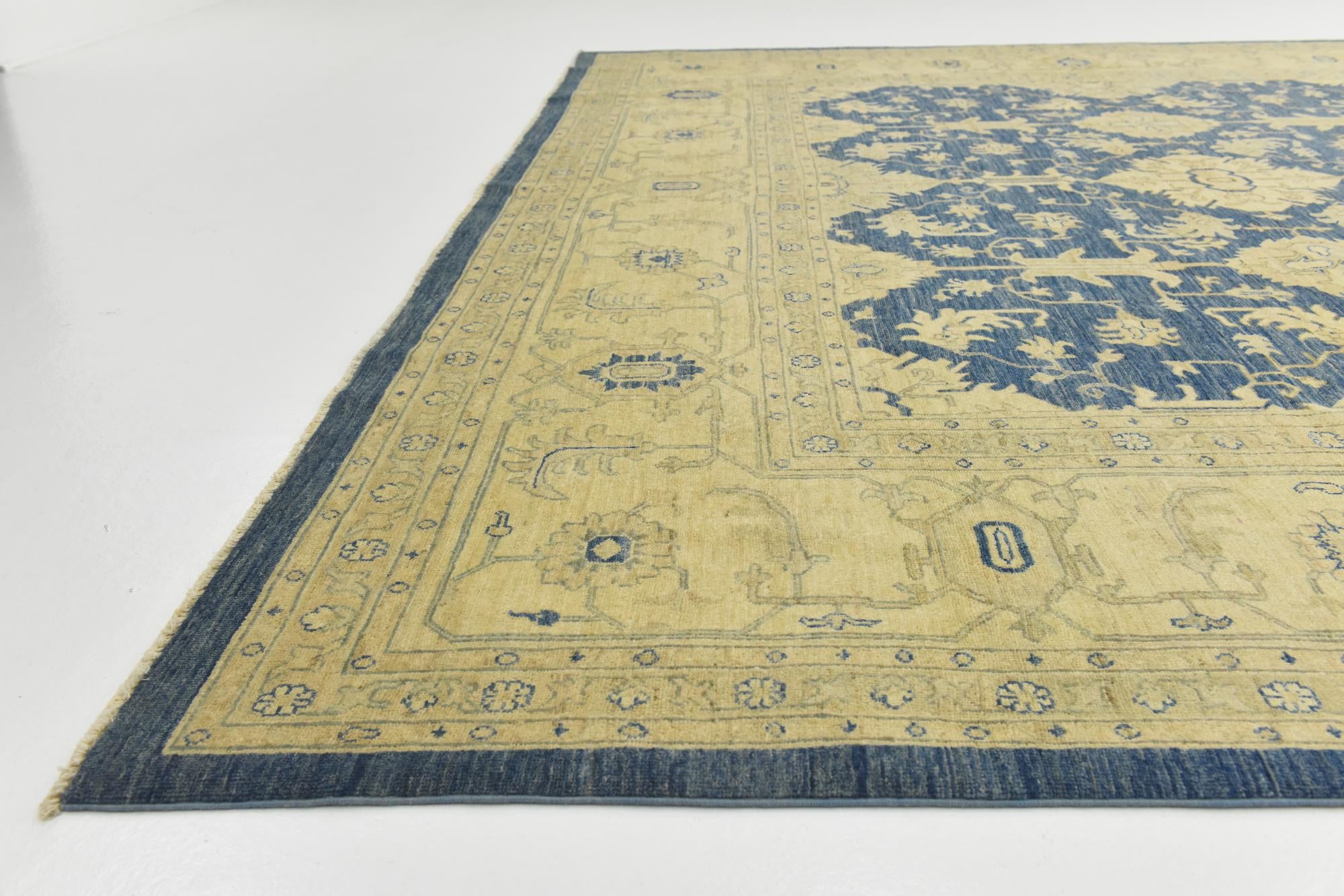 9' 9 x 13' 6 Hand Knotted Peshawar Ziegler Rug