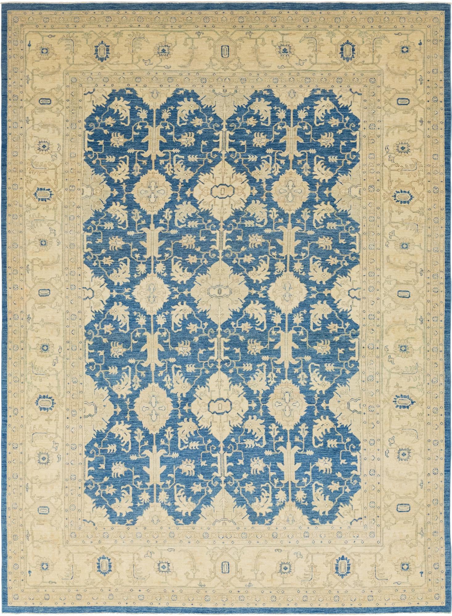 9' 9 x 13' 6 Hand Knotted Peshawar Ziegler Rug
