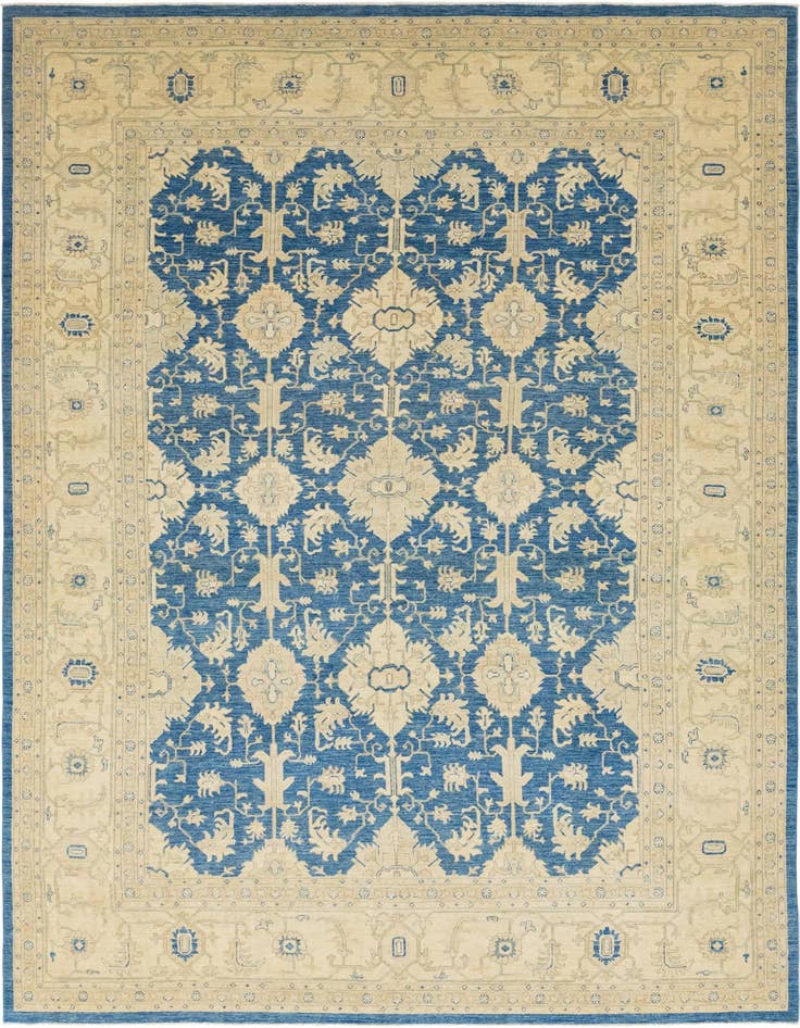 Detail image of 9' 9 x 13' 6 Hand Knotted Peshawar Ziegler Rug