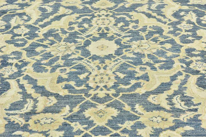 9' 5 x 12' 1 Hand Knotted Peshawar Ziegler Wool Rug