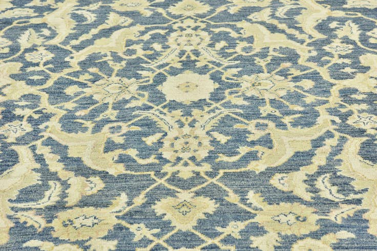 Detail image of 9' 5 x 12' 1 Hand Knotted Peshawar Ziegler Wool Rug