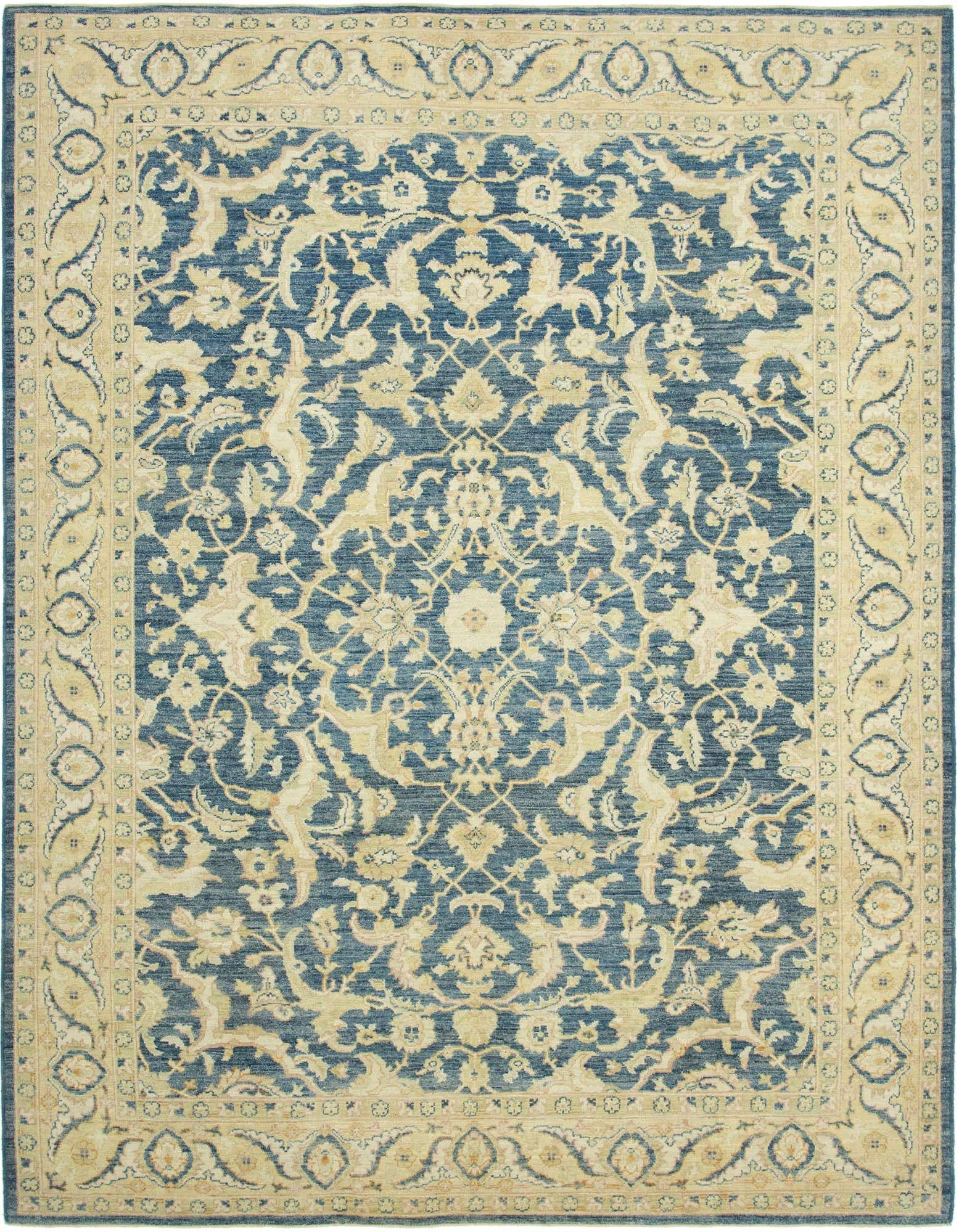 9' 5 x 12' 1 Hand Knotted Peshawar Ziegler Wool Rug