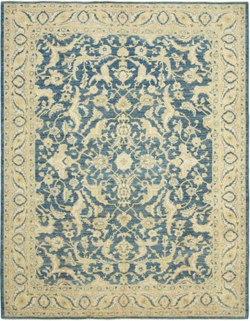 9' 5 x 12' 1 Hand Knotted Peshawar Ziegler Wool Rug