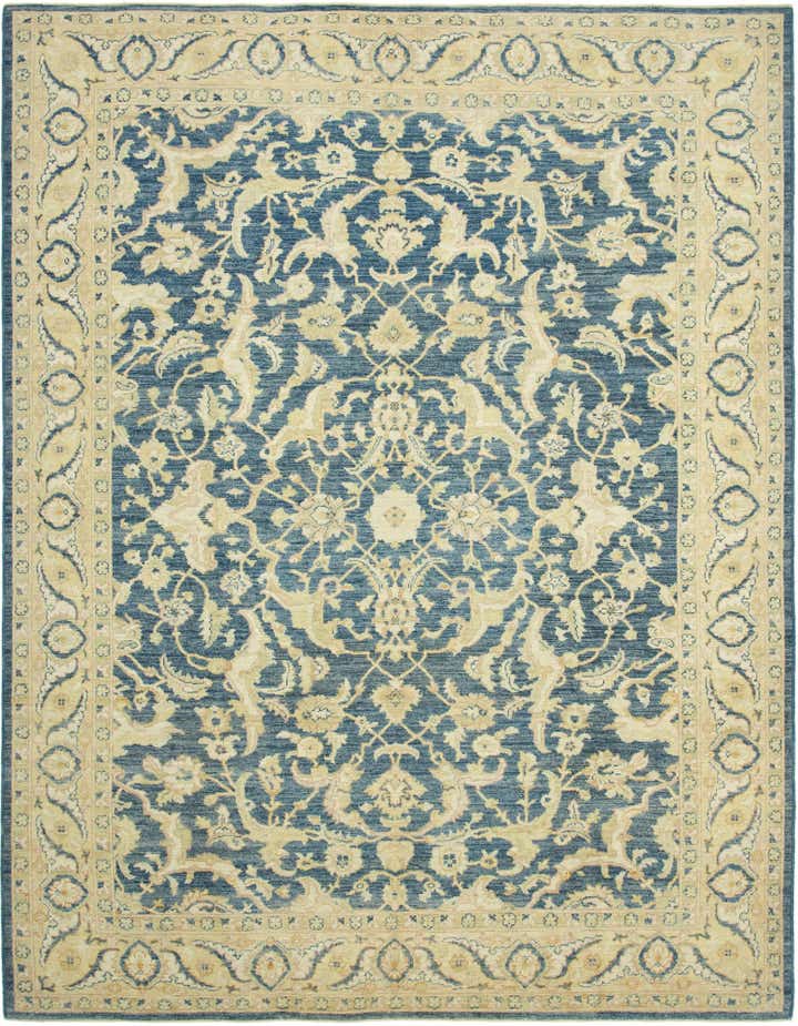 9' 5 x 12' 1 Hand Knotted Peshawar Ziegler Wool Rug