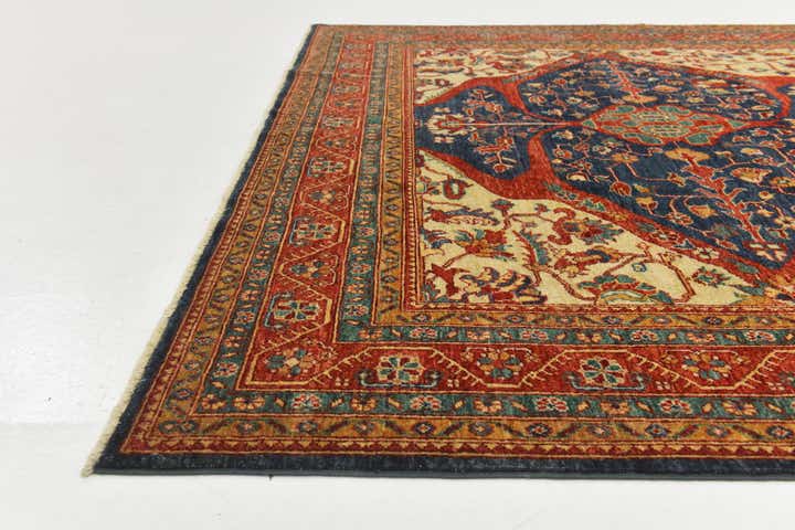 6' 9 x 10' Hand Knotted Peshawar Ziegler Rug