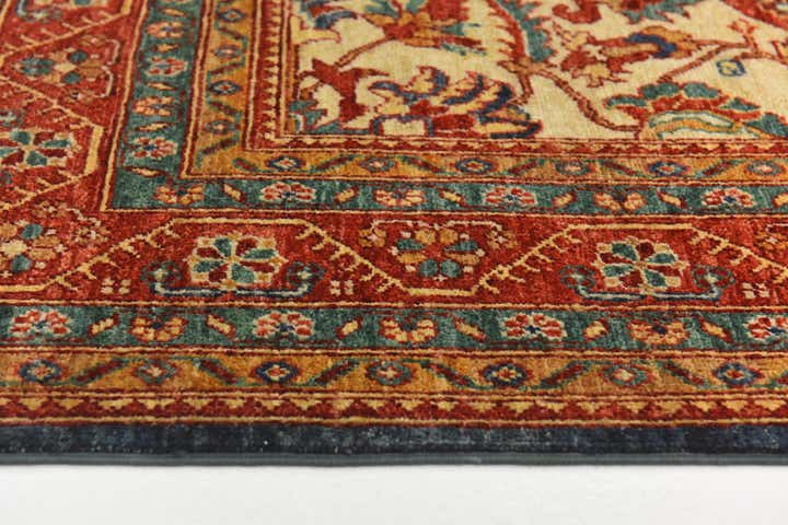 6' 9 x 10' Hand Knotted Peshawar Ziegler Rug