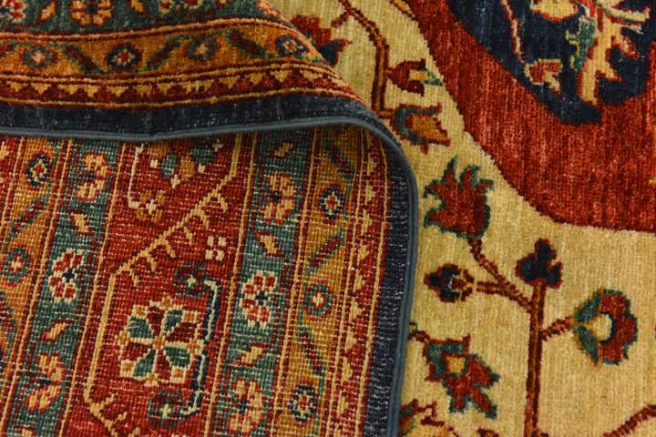 6' 9 x 10' Hand Knotted Peshawar Ziegler Rug