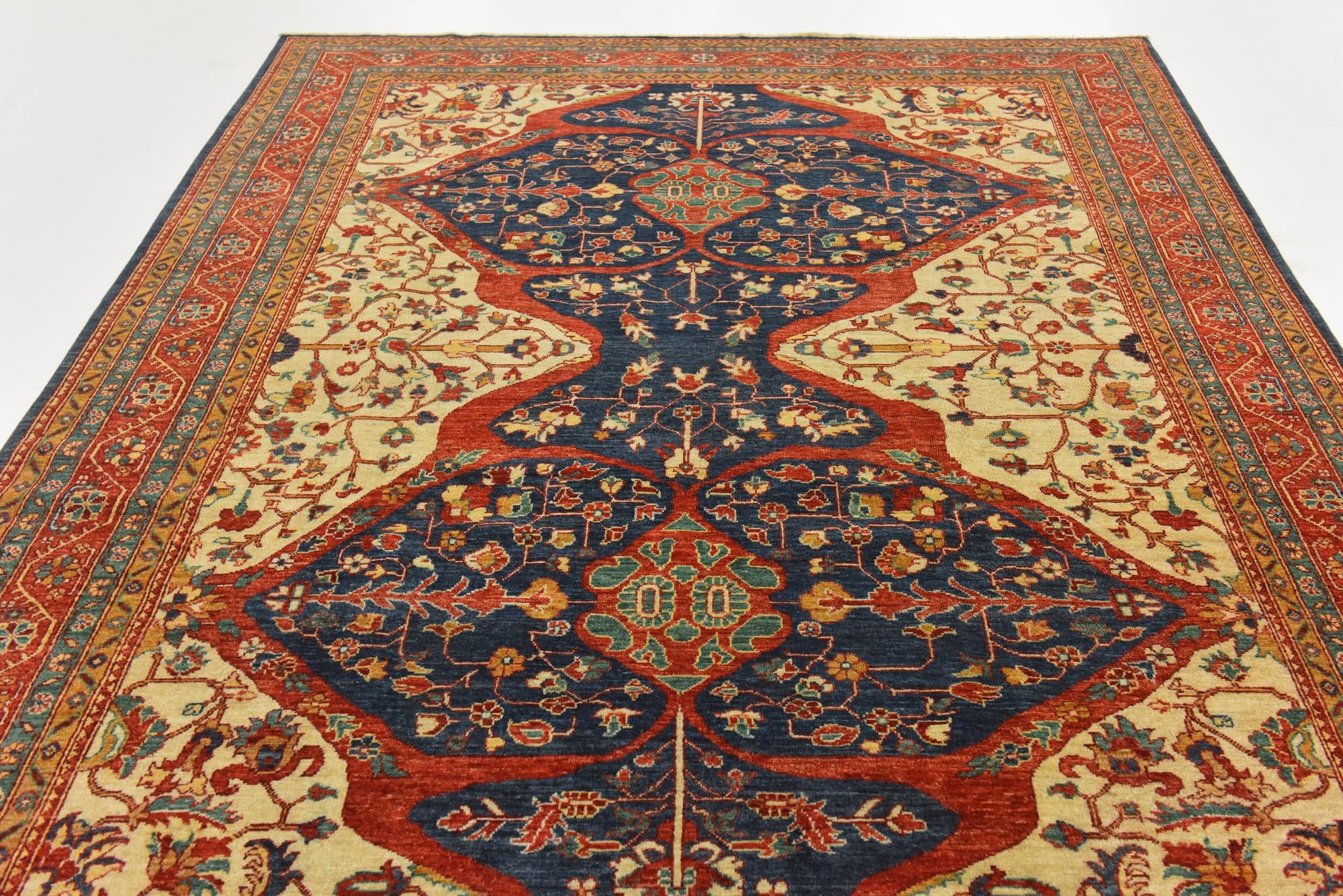 6' 9 x 10' Hand Knotted Peshawar Ziegler Rug
