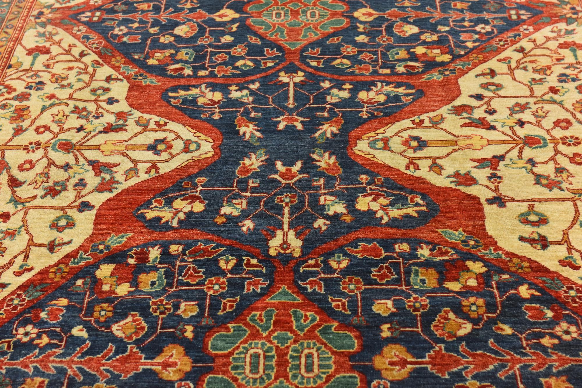 6' 9 x 10' Hand Knotted Peshawar Ziegler Rug