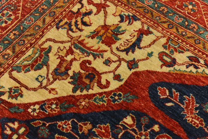 6' 9 x 10' Hand Knotted Peshawar Ziegler Rug