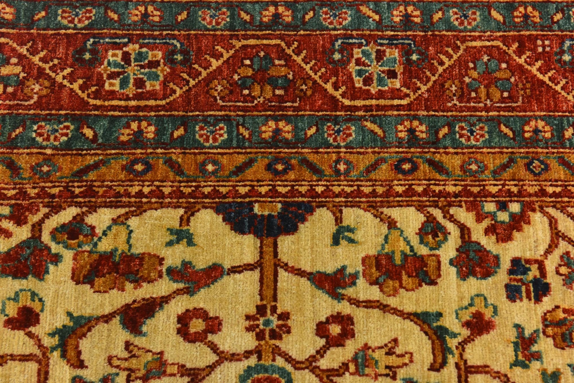 6' 9 x 10' Hand Knotted Peshawar Ziegler Rug
