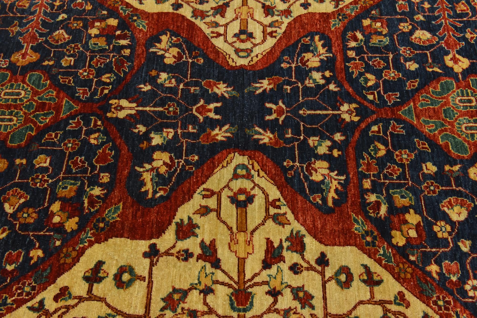 6' 9 x 10' Hand Knotted Peshawar Ziegler Rug