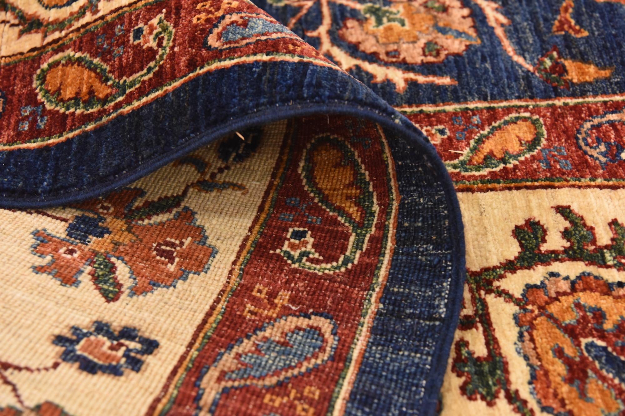 7' x 9' 2 Hand Knotted Peshawar Ziegler Rug
