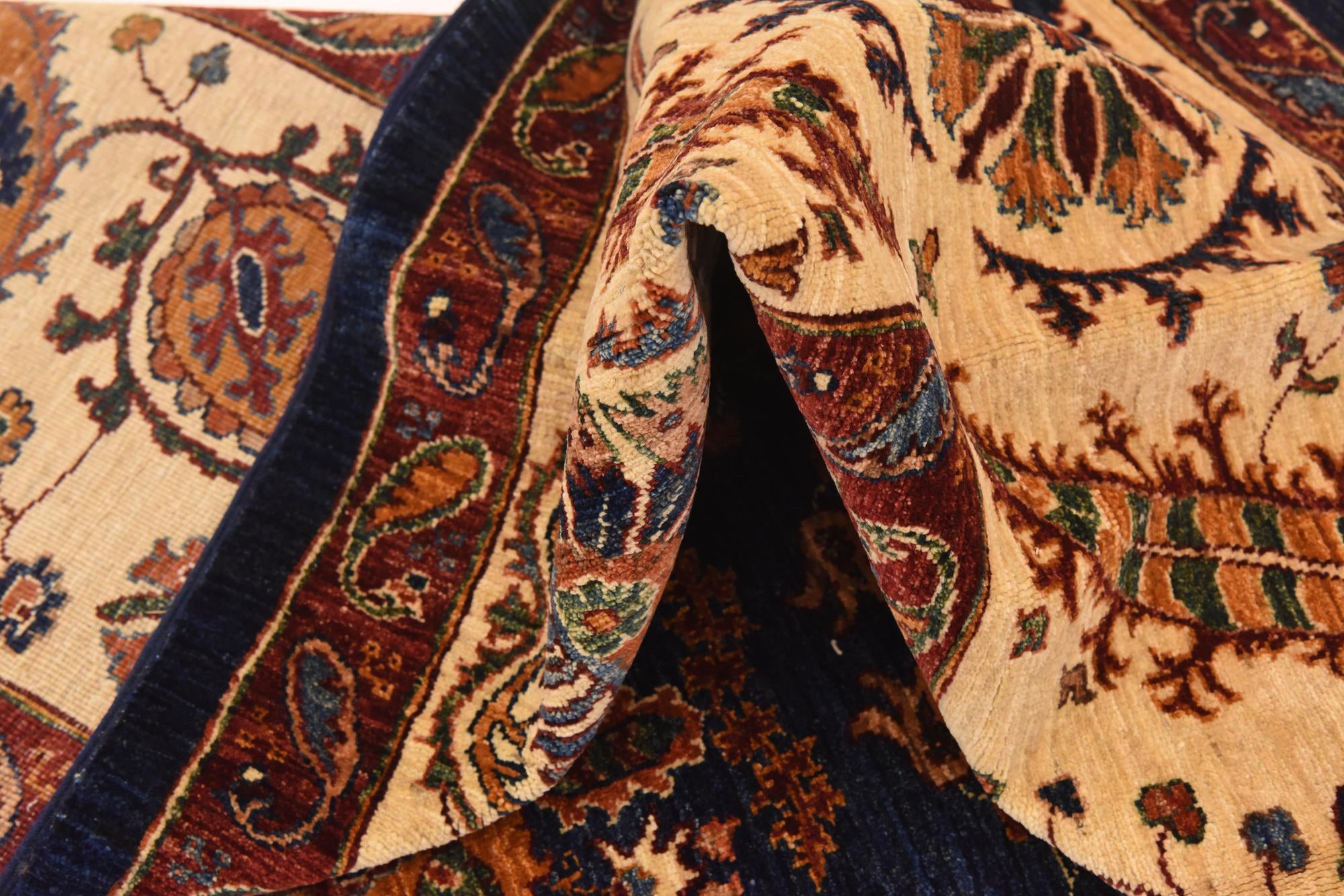 7' x 9' 2 Hand Knotted Peshawar Ziegler Rug