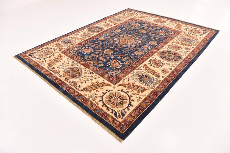 Detailansicht von 215cm x 280cm Handgeknüpft Peshawar Ziegler Teppich