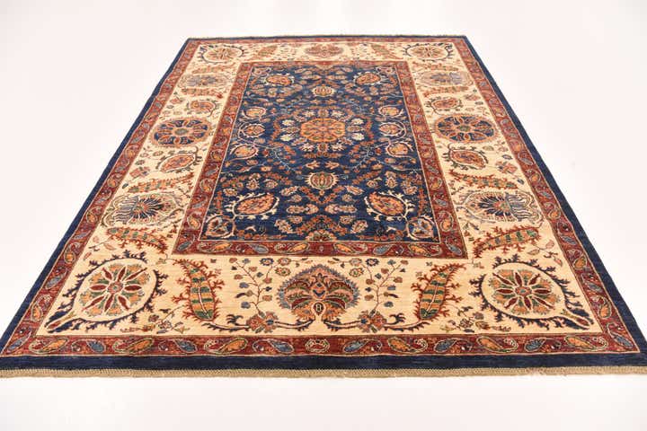 215cm x 280cm Handgeknüpft Peshawar Ziegler Teppich