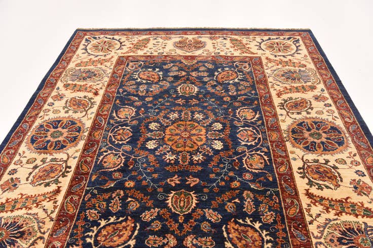 Detailansicht von 215cm x 280cm Handgeknüpft Peshawar Ziegler Teppich
