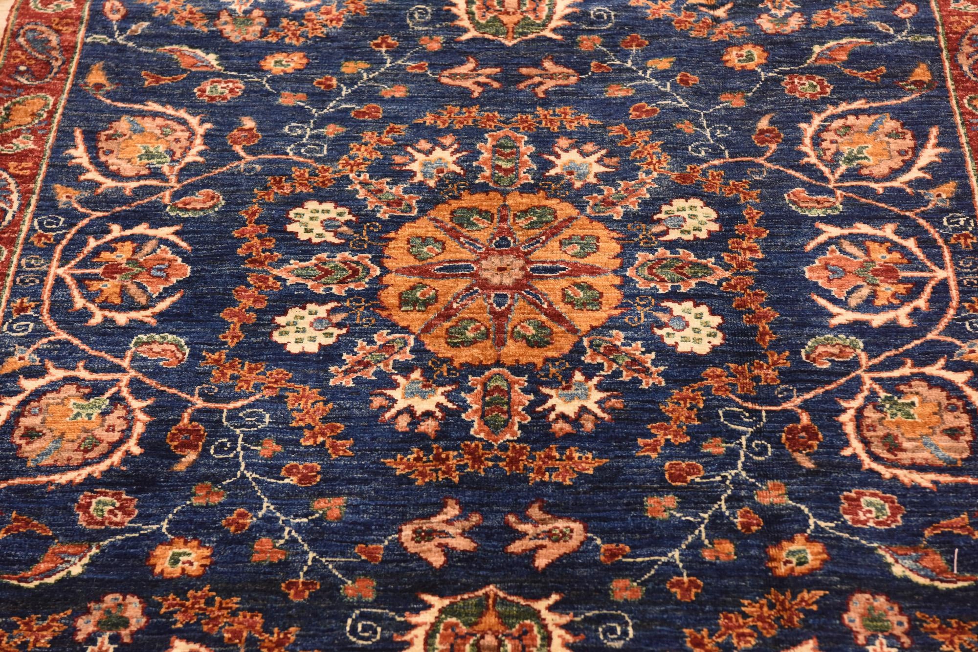 7' x 9' 2 Hand Knotted Peshawar Ziegler Rug