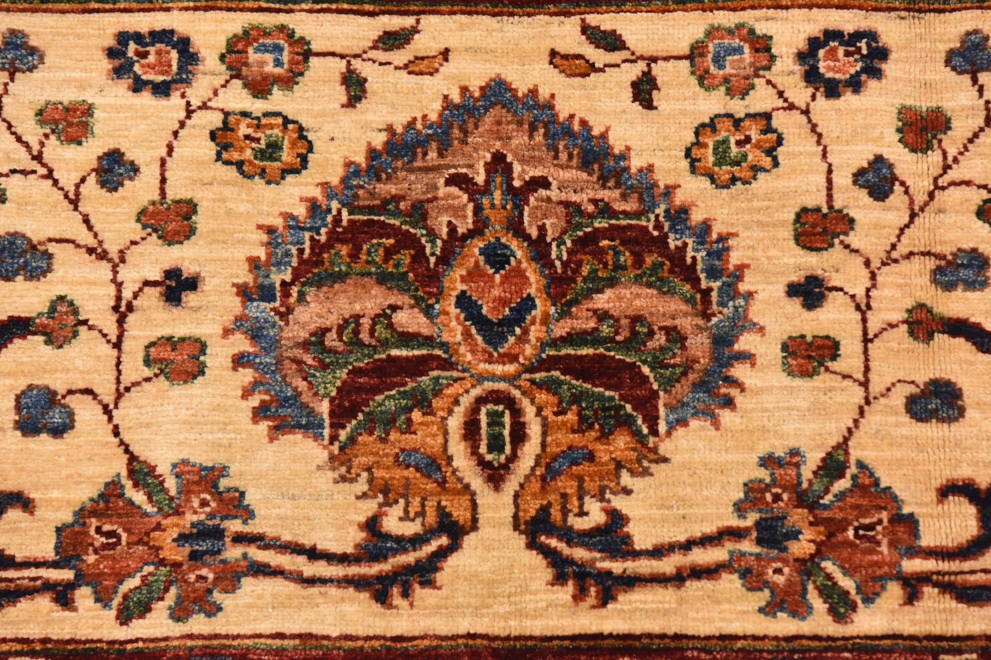 7' x 9' 2 Hand Knotted Peshawar Ziegler Rug