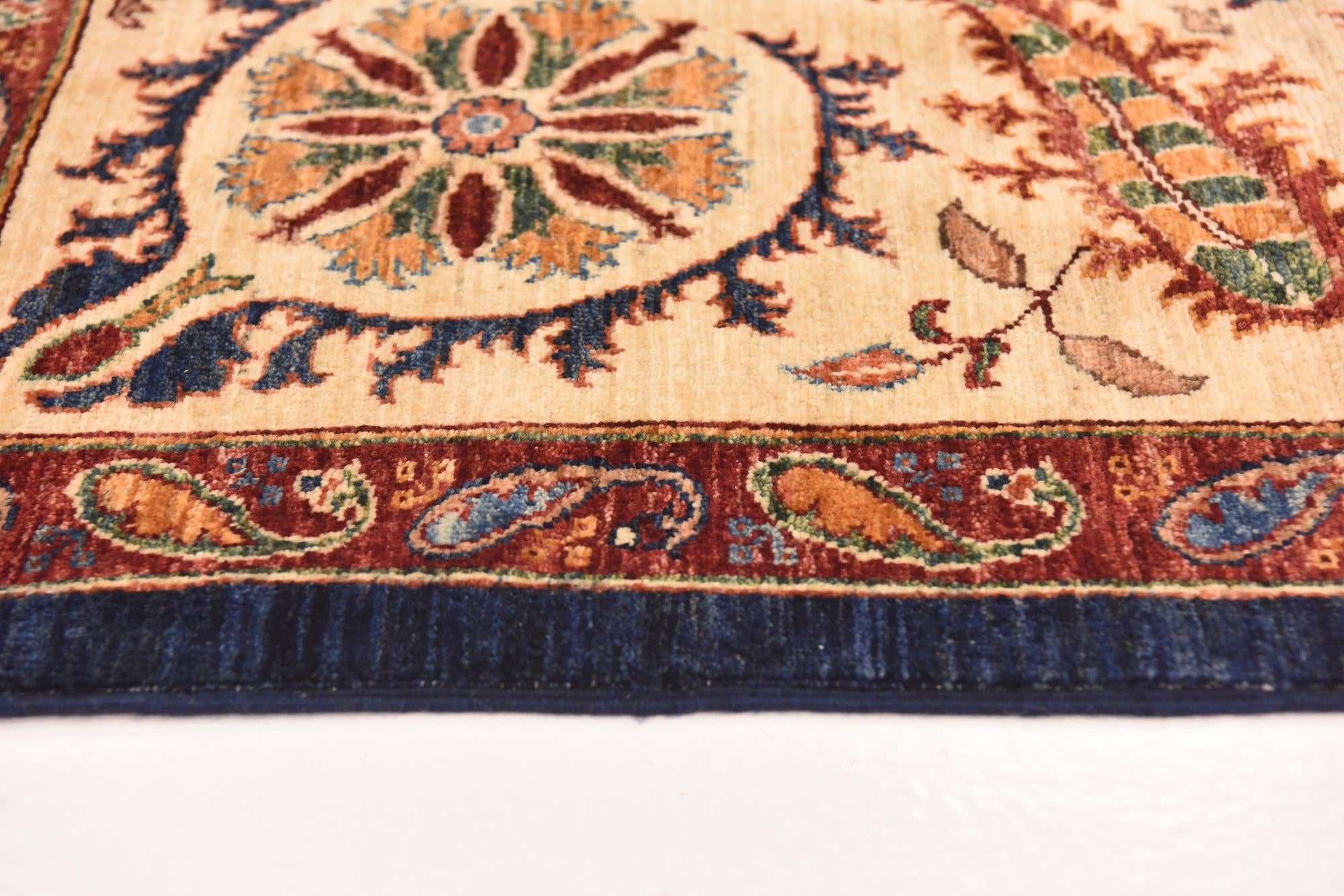 7' x 9' 2 Hand Knotted Peshawar Ziegler Rug