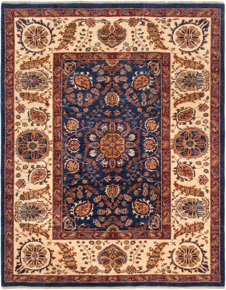 Detail image of 7' x 9' 2 Hand Knotted Peshawar Ziegler Rug