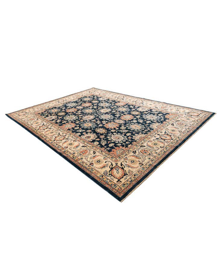 9' x 11' 9 Hand Knotted Peshawar Ziegler Rug