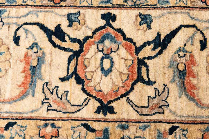 9' x 11' 9 Hand Knotted Peshawar Ziegler Rug
