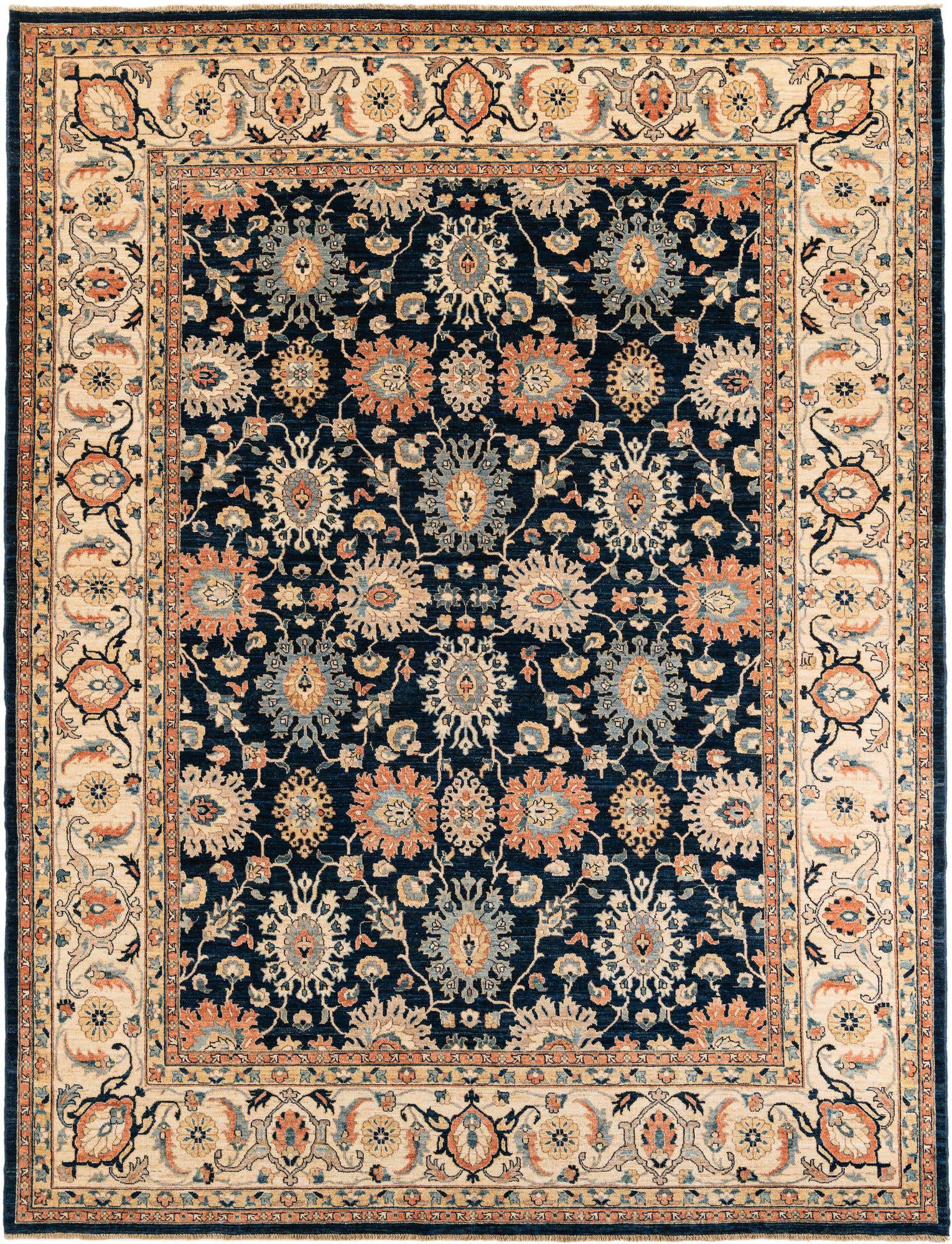 9' x 11' 9 Hand Knotted Peshawar Ziegler Rug