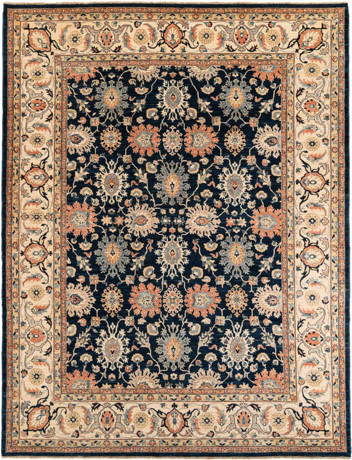 9' x 11' 9 Hand Knotted Peshawar Ziegler Rug