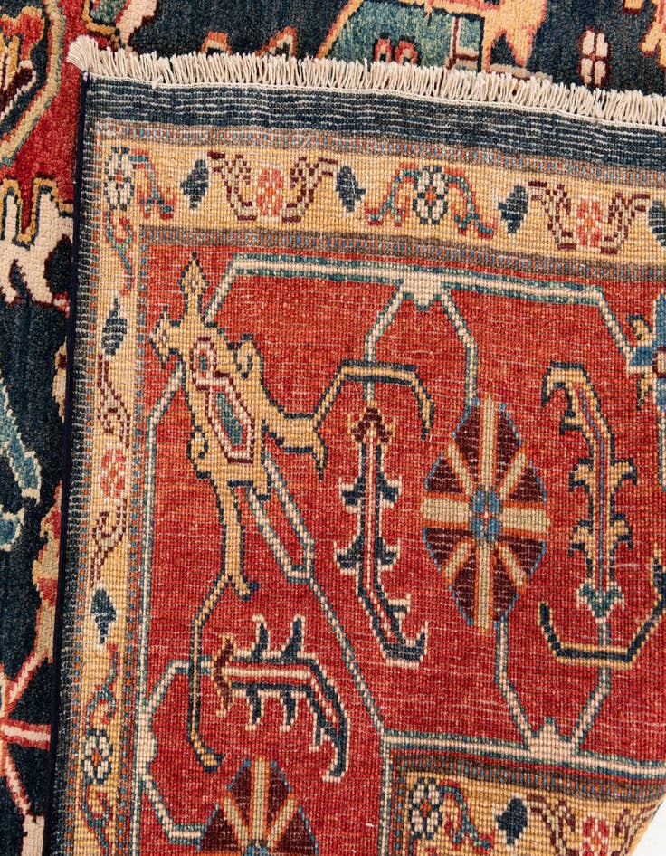 Detail image of 8' 2 x 11' 3  Hand Knotted Peshawar Ziegler Rug