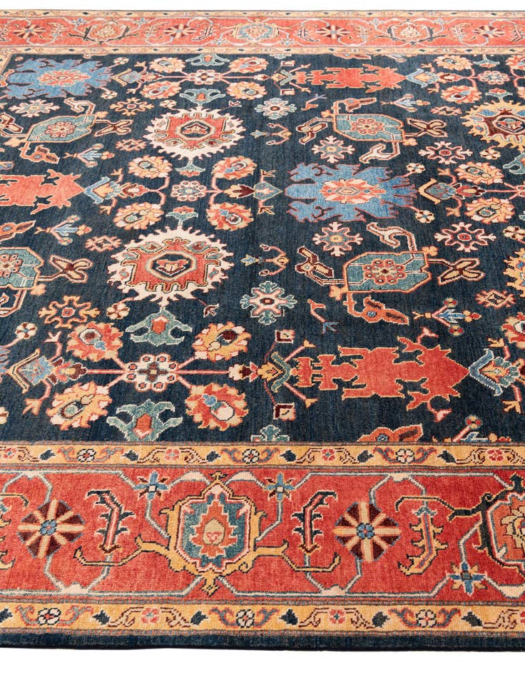 Detail image of 8' 2 x 11' 3  Hand Knotted Peshawar Ziegler Rug