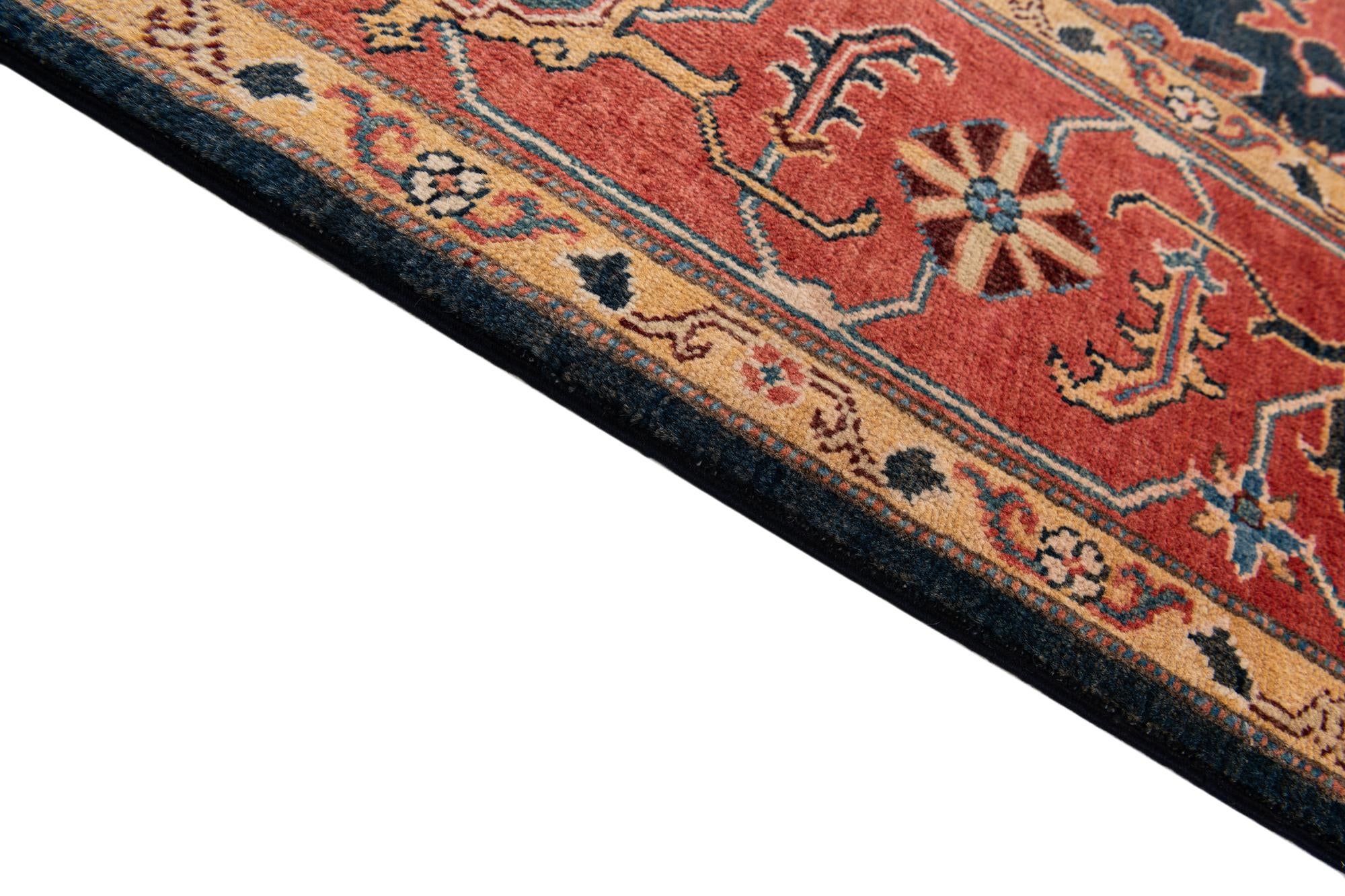 8' 2 x 11' 3 Hand Knotted Peshawar Ziegler Rug