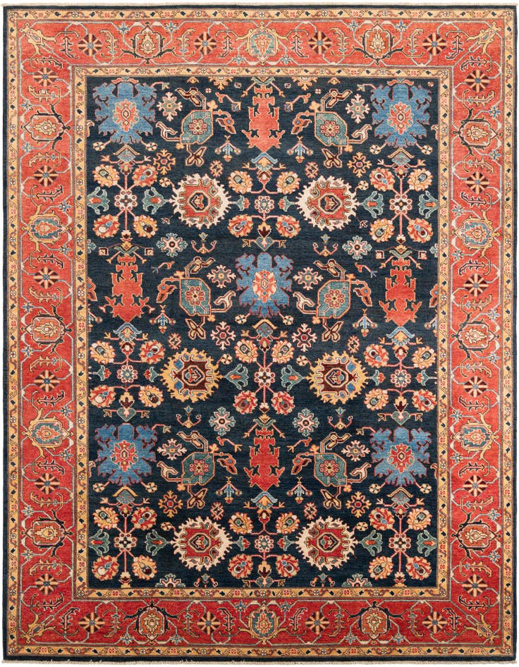 Detail image of 8' 2 x 11' 3 Hand Knotted Peshawar Ziegler Rug