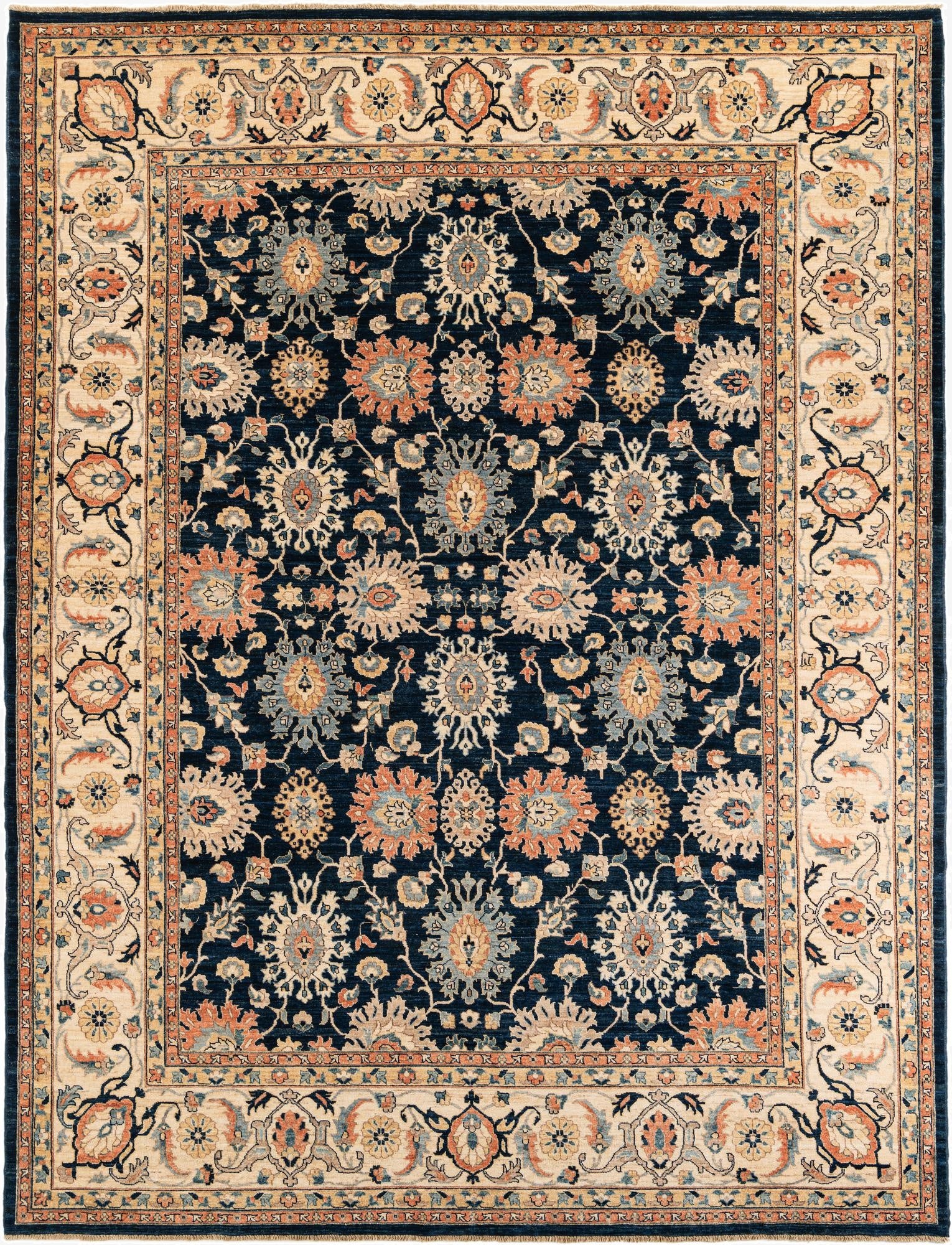 9' x 11' 9  Hand Knotted Peshawar Ziegler Rug