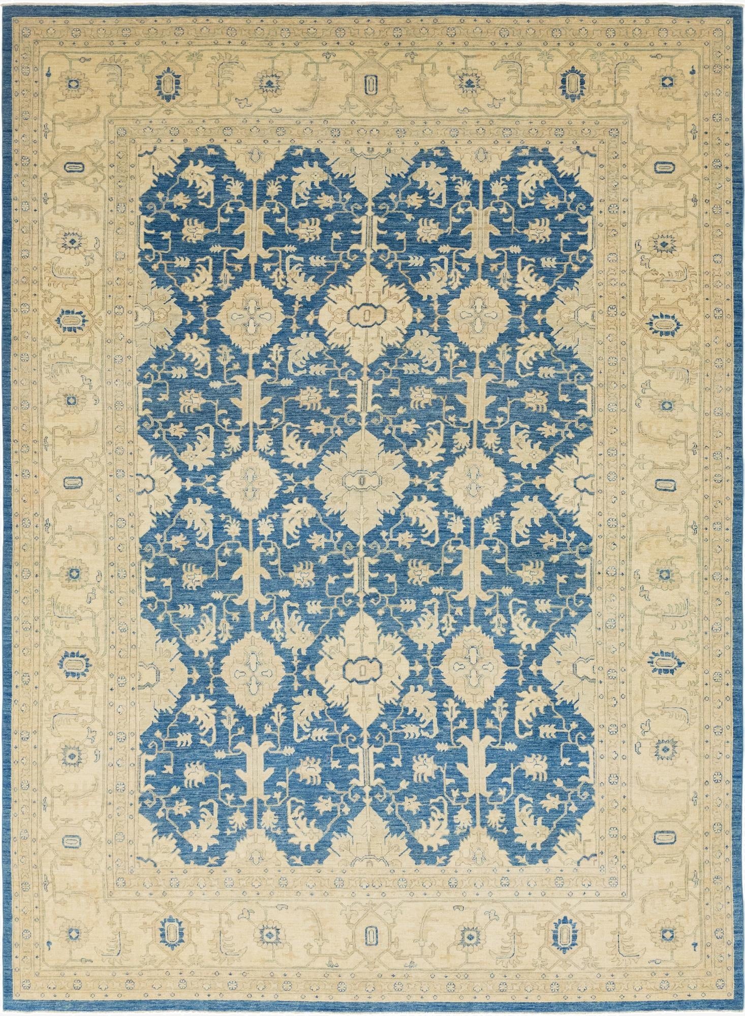 9' 9 x 13' 6  Hand Knotted Peshawar Ziegler Rug