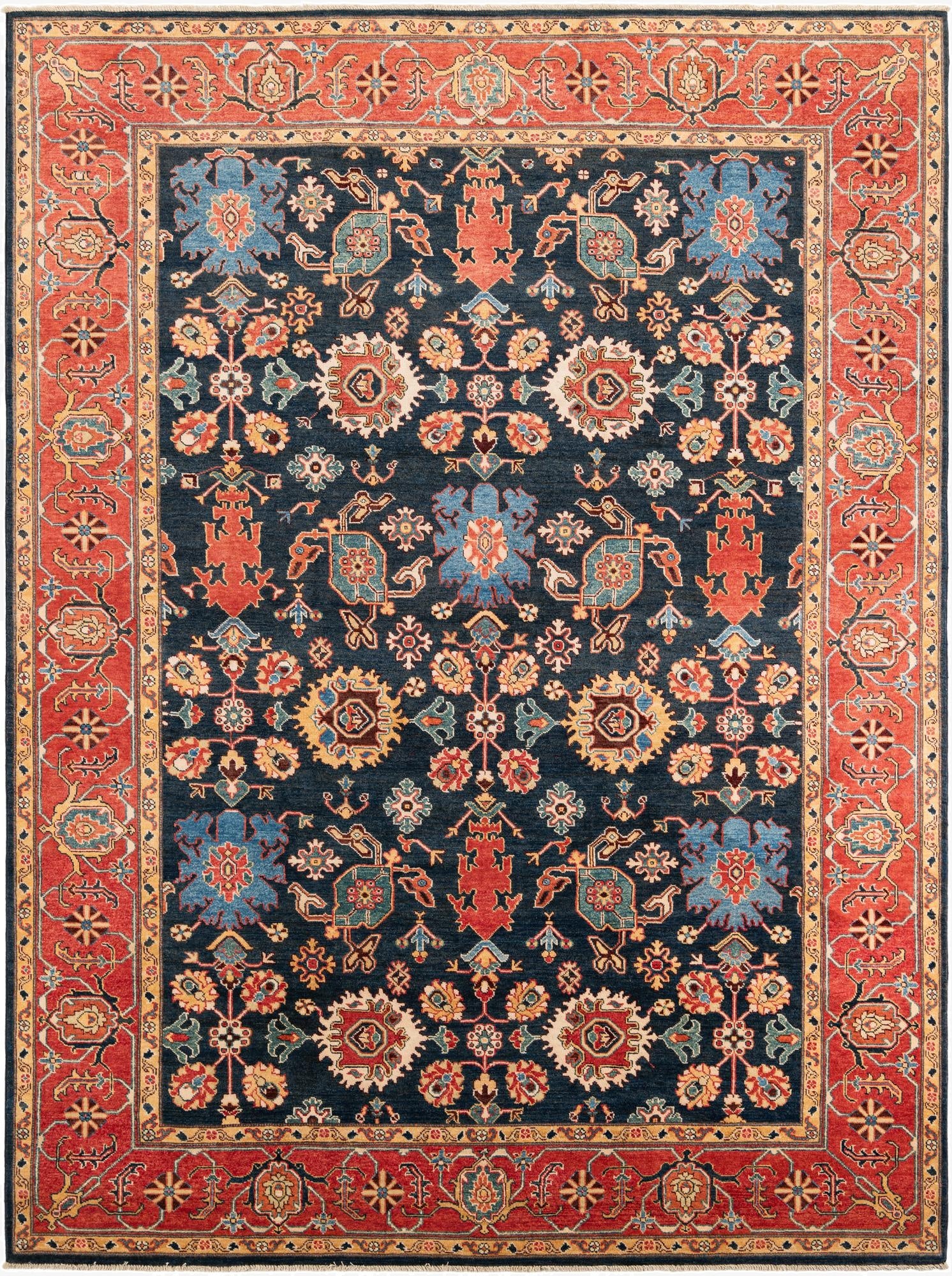 8' 2 x 11' 3  Hand Knotted Peshawar Ziegler Rug