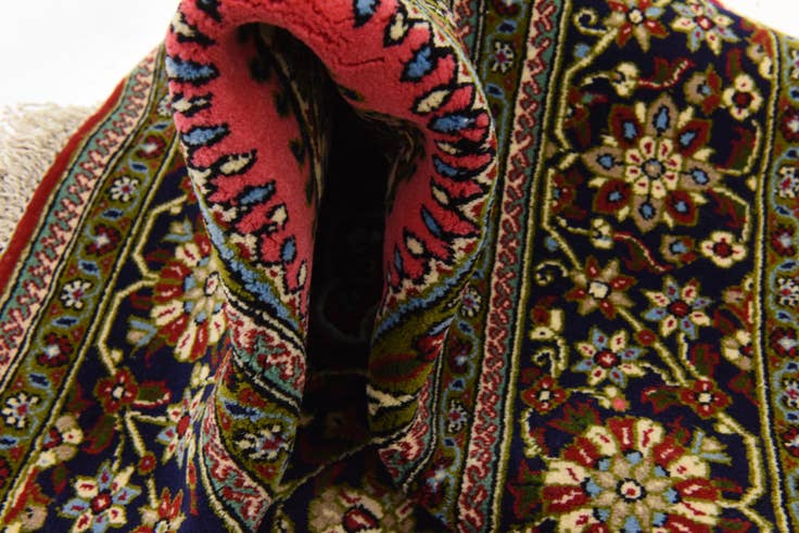 Detail image of 4' 7 x 6' 10 Hand Knotted Qom Persian Rug