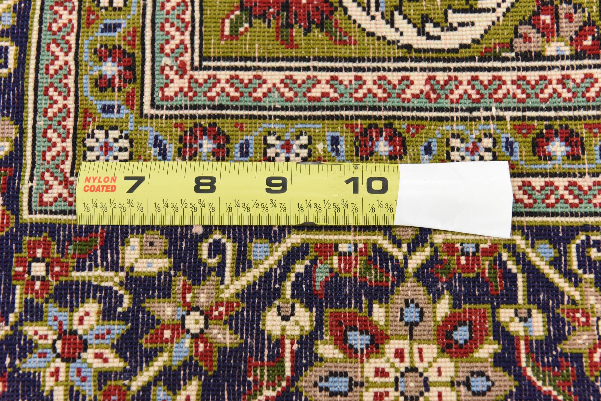 4' 7 x 6' 10 Hand Knotted Qom Persian Rug